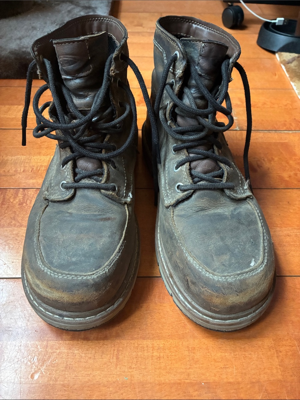 Keen Men's Brown Lace-Up Leather Work Boots